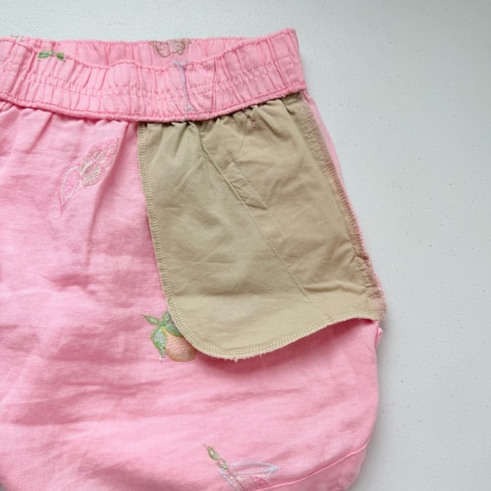 Lilly Pulitzer Elodey Linen Short Happy Hour Embroidery Pink NWT XL - Picture 4 of 8
